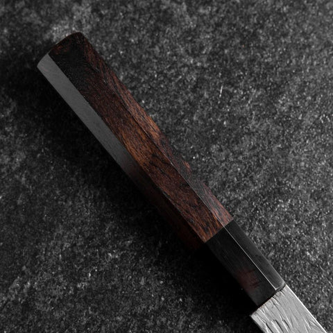 Nakiri White Steel #1 Tsuchime Buffalo Ebony Handle 165mm (6.5”)-[Musashi]-[Japanese-Kitchen-Knives]