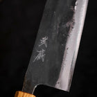 Nakiri White Steel #2 Kurouchi Oak Handle 165mm (6.5”)-[Musashi]-[Japanese-Kitchen-Knives]