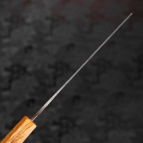Nakiri White Steel #2 Kurouchi Oak Handle 165mm (6.5”)-[Musashi]-[Japanese-Kitchen-Knives]