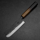 Nakiri White Steel #2 Kurouchi Yaki Urushi Handle 135mm-[Musashi]-[Japanese-Kitchen-Knives]
