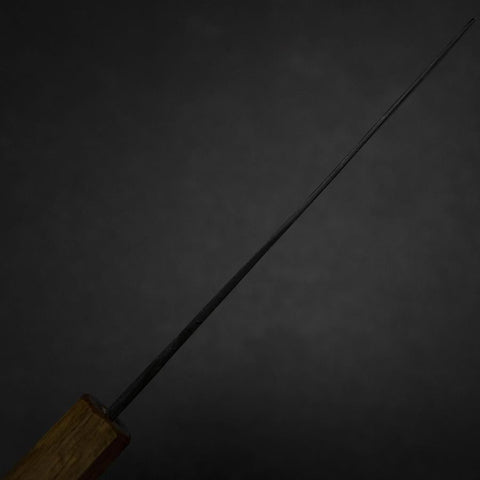 Nakiri White Steel #2 Kurouchi Yaki Urushi Handle 135mm-[Musashi]-[Japanese-Kitchen-Knives]