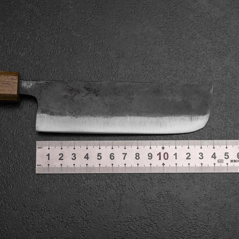 Nakiri White Steel #2 Kurouchi Yaki Urushi Handle 135mm-[Musashi]-[Japanese-Kitchen-Knives]