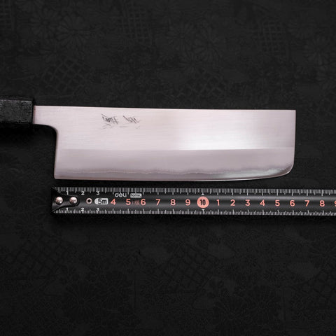 Nakiri White Steel #1 Pulido Mango Ishime Urushi Negro 165mm