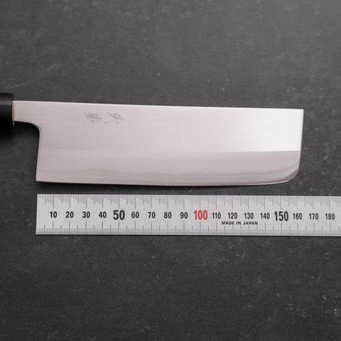 Nakiri White Steel #1 Pulido Mango de Magnolia con Cuerno de Búfalo 165mm