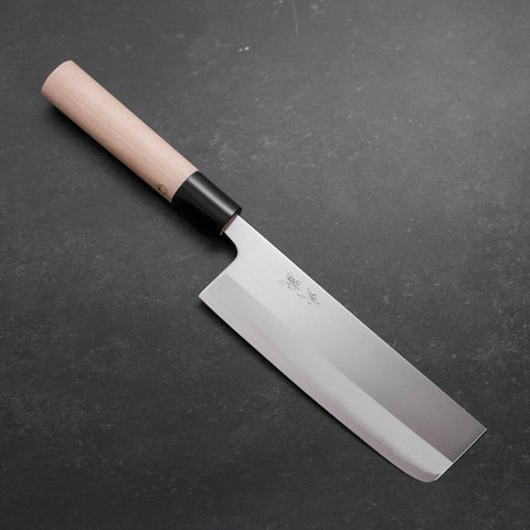 Nakiri White Steel #1 Polished Buffalo Magnolia Handle 165mm (6.5”)