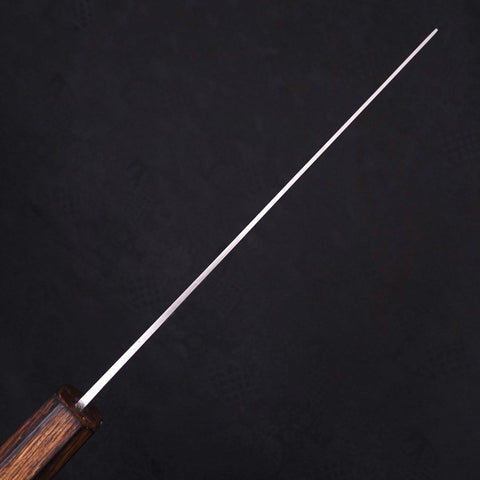 Nakiri White Steel #1 Polished Sumi Urushi Handle 165mm-[Musashi]-[Japanese-Kitchen-Knives]