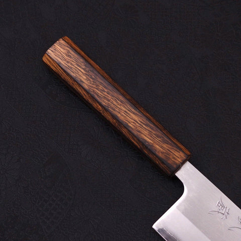 Nakiri White Steel #1 Polished Sumi Urushi Handle 165mm-[Musashi]-[Japanese-Kitchen-Knives]