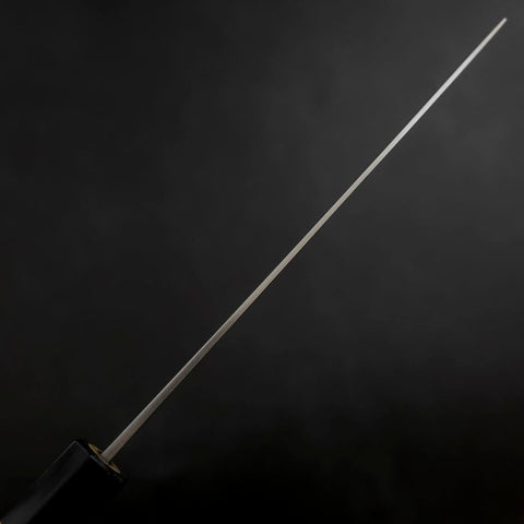 Nakiri White Steel #1 Stainless Clad Buffalo Magnolia Handle 165mm-[Musashi]-[Japanese-Kitchen-Knives]