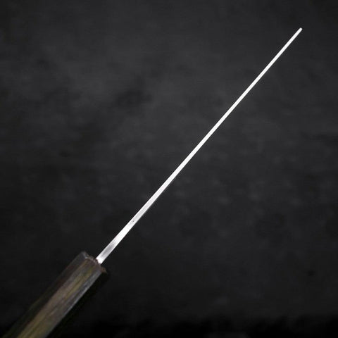 Nakiri White Steel #1 Revestimiento de Acero Inoxidable Pulido Mango Urushi Verde 165mm