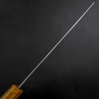 Nakiri White Steel #1 Stainless Clad Polished Oak Handle 165mm-[Musashi]-[Japanese-Kitchen-Knives]