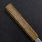 Nakiri White Steel #1 Stainless Clad Polished Oak Handle 165mm-[Musashi]-[Japanese-Kitchen-Knives]