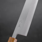 Nakiri White Steel #1 Stainless Clad Yaki Urushi Handle 165mm-[Musashi]-[Japanese-Kitchen-Knives]