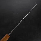 Nakiri White Steel #1 Stainless Clad Yaki Urushi Handle 165mm-[Musashi]-[Japanese-Kitchen-Knives]