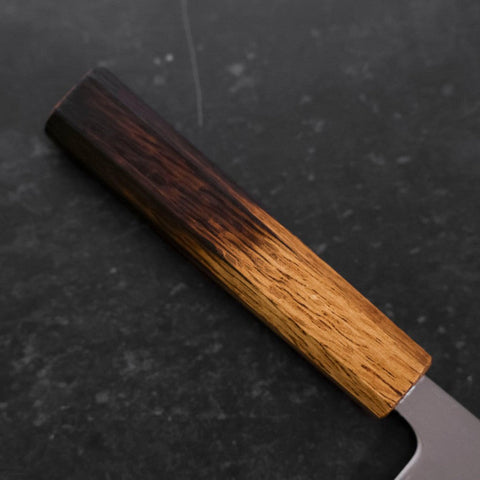 Nakiri White Steel #1 Stainless Clad Yaki Urushi Handle 165mm-[Musashi]-[Japanese-Kitchen-Knives]