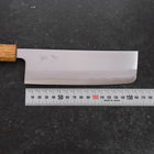 Nakiri White Steel #1 Stainless Clad Yaki Urushi Handle 165mm-[Musashi]-[Japanese-Kitchen-Knives]