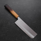 Nakiri White Steel #1 Stainless Clad Yaki Urushi Handle 165mm-[Musashi]-[Japanese-Kitchen-Knives]