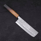 Nakiri White Steel #1 Tsuchime Yaki Urushi Handle 165mm-[Musashi]-[Japanese-Kitchen-Knives]