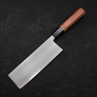 Nakiri White Steel #2 Kasumi Buffalo Teak Handle 165mm-[Musashi]-[Japanese-Kitchen-Knives]