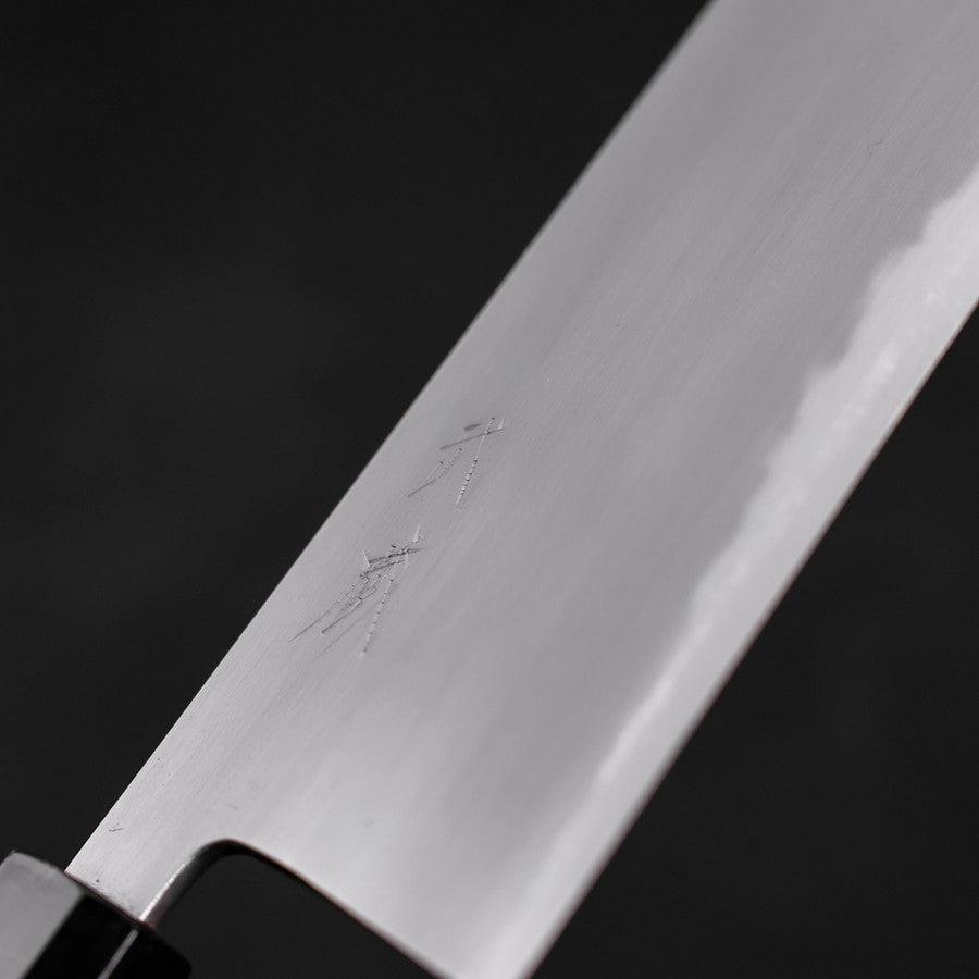 Nakiri White Steel #2 Kasumi Buffalo Teak Handle 165mm-[Musashi]-[Japanese-Kitchen-Knives]