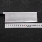 Nakiri White Steel #2 Kasumi Buffalo Teak Handle 165mm-[Musashi]-[Japanese-Kitchen-Knives]