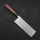 Nakiri White Steel #2 Kasumi Buffalo Teak Handle 165mm-[Musashi]-[Japanese-Kitchen-Knives]
