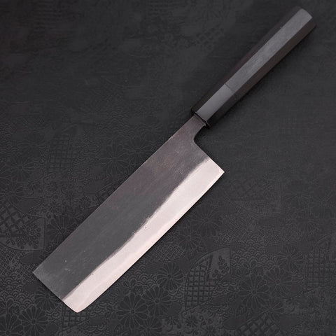 Nakiri White Steel #2 Kurouchi Chokin Fénix Mango de Ébano con Cuerno de Búfalo 165mm