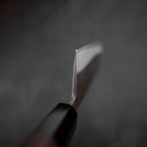 Nakiri White Steel #2 Kurouchi Chokin Fénix Mango de Ébano con Cuerno de Búfalo 165mm