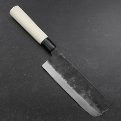 Nakiri White Steel #2 Kurouchi Magnolia Handle 165mm-[Musashi]-[Japanese-Kitchen-Knives]