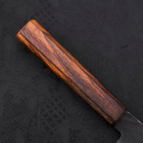 Nakiri White Steel #2 Kurouchi Sumi Urushi Handle 165mm-[Musashi]-[Japanese-Kitchen-Knives]
