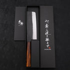 Nakiri White Steel #2 Kurouchi Sumi Urushi Handle 165mm-[Musashi]-[Japanese-Kitchen-Knives]