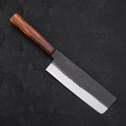 Nakiri White Steel #2 Kurouchi Sumi Urushi Handle 165mm-[Musashi]-[Japanese-Kitchen-Knives]