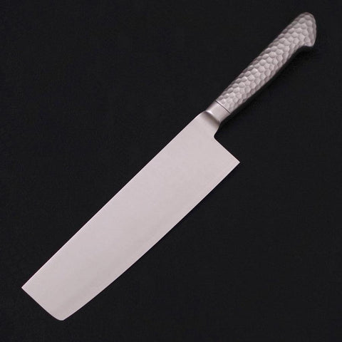 Nakiri Knife VG-5 Polished Western Handle 180mm-[Musashi]-[Japanese-Kitchen-Knives]