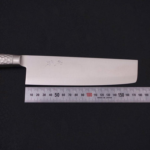 Nakiri Knife VG-5 Polished Western Handle 180mm-[Musashi]-[Japanese-Kitchen-Knives]