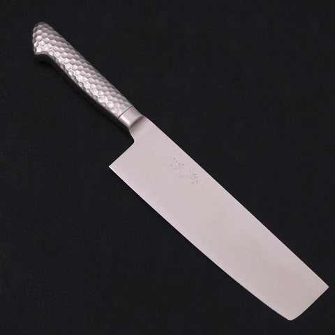 Nakiri Knife VG-5 Polished Western Handle 180mm-[Musashi]-[Japanese-Kitchen-Knives]