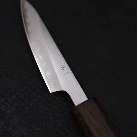 Paring White Steel #1 Polished Sumi Urushi Handle 80mm (3.1”)-[Musashi]-[Japanese-Kitchen-Knives]