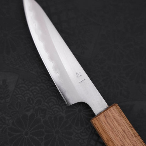 Paring White Steel #1 Polished Yaki Urushi Handle 80mm (3.1”)-[Musashi]-[Japanese-Kitchen-Knives]