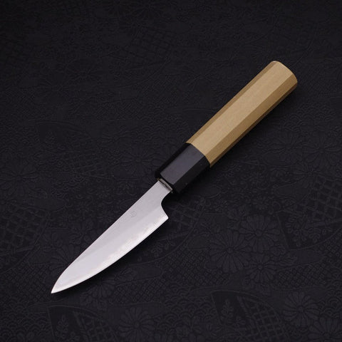 Paring White Steel #1 Polished Buffalo Magnolia Handle 80mm-[Musashi]-[Japanese-Kitchen-Knives]