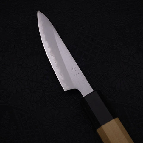 Paring White Steel #1 Polished Buffalo Magnolia Handle 80mm-[Musashi]-[Japanese-Kitchen-Knives]