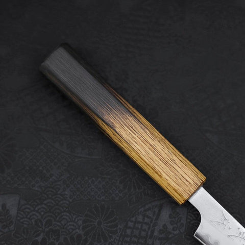 Paring White Steel #1 Polished Yaki Urushi Handle 80mm-[Musashi]-[Japanese-Kitchen-Knives]