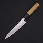 Petty AUS-10 Nashiji Damascus Buffalo Magnolia Handle 135mm-[Musashi]-[Japanese-Kitchen-Knives]