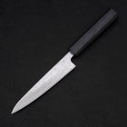 Petty AUS-10 Nashiji Damascus Dark-Blue Urushi Handle 135mm-[Musashi]-[Japanese-Kitchen-Knives]