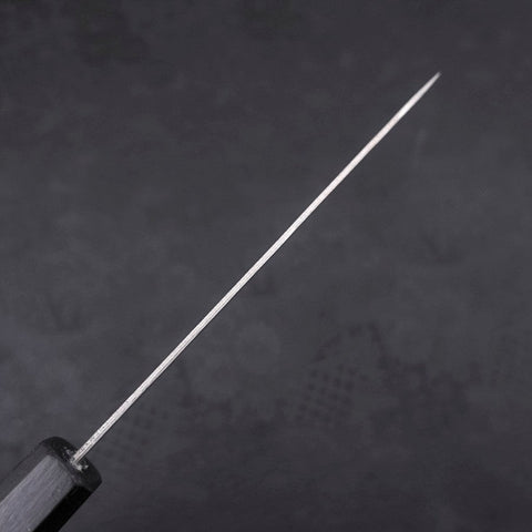 Petty AUS-10 Nashiji Damascus Dark-Blue Urushi Handle 135mm-[Musashi]-[Japanese-Kitchen-Knives]