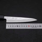 Petty AUS-10 Nashiji Damascus Dark-Blue Urushi Handle 135mm-[Musashi]-[Japanese-Kitchen-Knives]