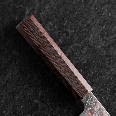 Petty AUS-10 Nashiji Damascus Wenge Handle 135mm (5.3”)-[Musashi]-[Japanese-Kitchen-Knives]