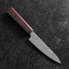 Petty AUS-10 Nashiji Damascus Wenge Handle 135mm (5.3”)-[Musashi]-[Japanese-Kitchen-Knives]