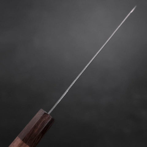 Petty AUS-10 Polished Nashiji Damascus Walnut Handle 135mm-[Musashi]-[Japanese-Kitchen-Knives]