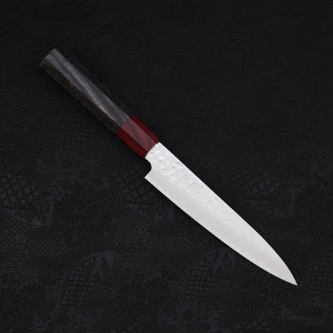 Petty AUS-10 Tsuchime Damascus Cherry Handle 150mm-[Musashi]-[Japanese-Kitchen-Knives]