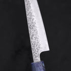 Petty AUS-10 Tsuchime Damascus Ocean Blue Handle 135mm-[Musashi]-[Japanese-Kitchen-Knives]