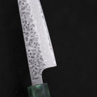 Petty AUS-10 Tsuchime Damascus Ocean Green Handle 135mm-[Musashi]-[Japanese-Kitchen-Knives]