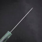 Petty AUS-10 Tsuchime Damascus Ocean Green Handle 135mm-[Musashi]-[Japanese-Kitchen-Knives]
